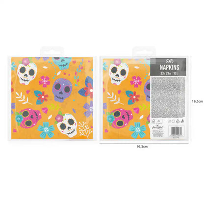 Servilletas Mexicanas Halloween 33x33 cm – 10 uds. - Narosa Sweet Party Barcelona
