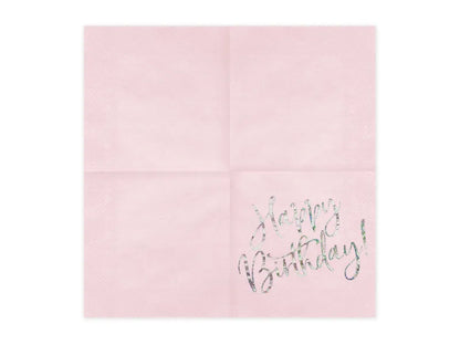 Pack de 20 servilletas de cumpleaños elegantes