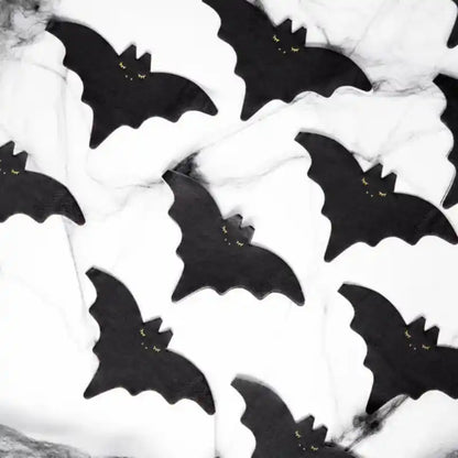 Servilletas de papel negras con detalles dorados Halloween