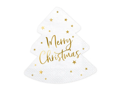 Merry Christmas Tree Napkins 
