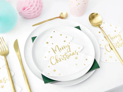 Merry Christmas Tree Napkins 