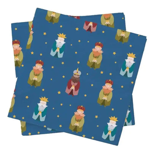 Tovallons de Reis Mags 16,5 x 16,5 cm – Pack de 20 Unitats 