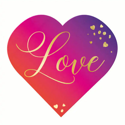 Servilletas en Forma de Corazón Moradas Love Dorado - Narosa Sweet Party Barcelona