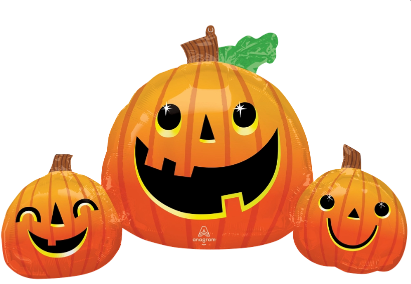 Globo Smiley Pumpkin Trio, Set de 3