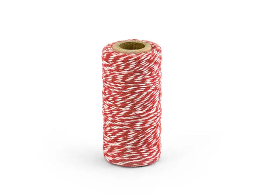 50m Red and White String.