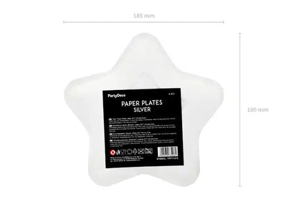 Platos Estrella 18cm. Dorado o Plata - Narosa Sweet Party Barcelona