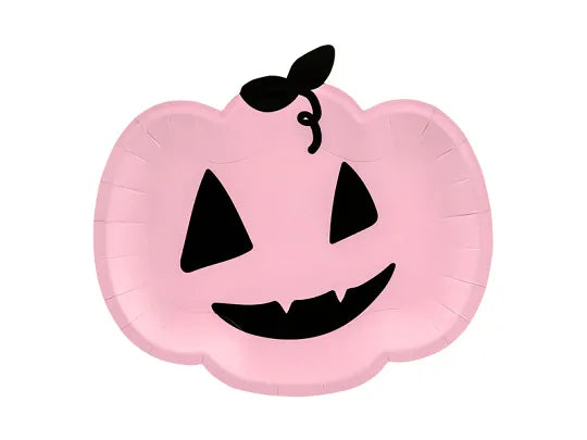 Platos de Papel Calabaza Rosa