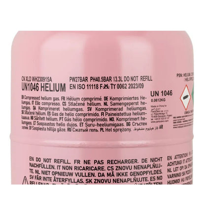 Botella de Helio Rosa - Hasta 50 Globos, 0,36 m³