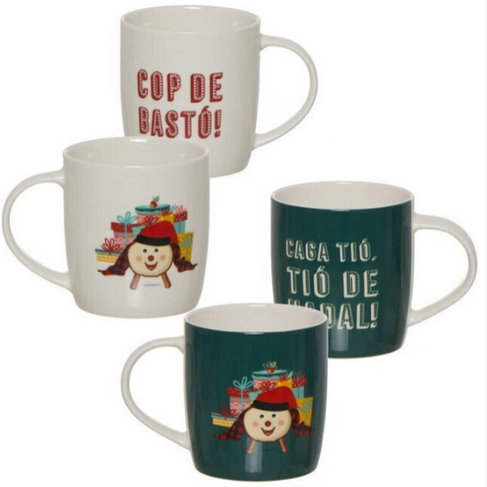 Taza Tió de Nadal 350 ml – Diseño Navideño Surtido