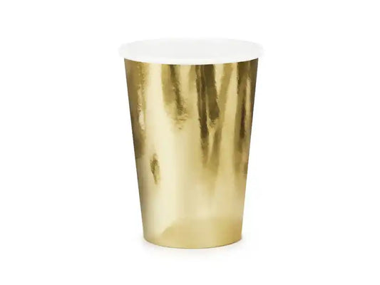 Vasos Dorados de Papel Metalizados - Narosa Sweet Party Barcelona
