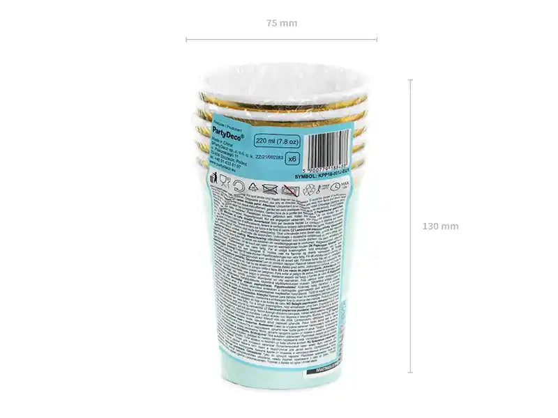 Vasos Azul Claro 220ml - Narosa Sweet Party Barcelona