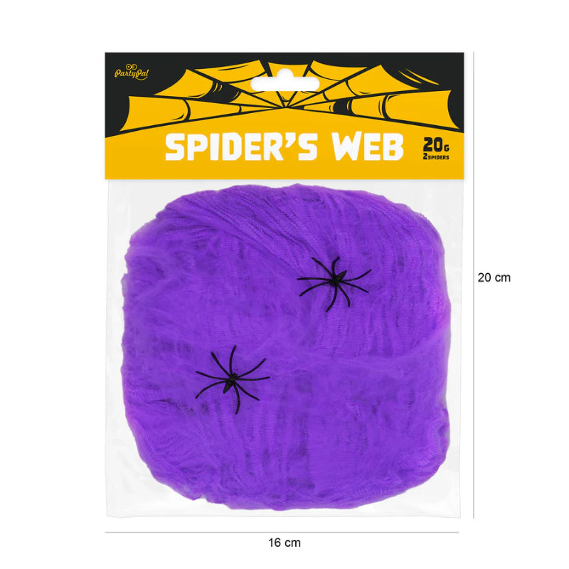 Decoración Halloween telaraña 20 g colores variados