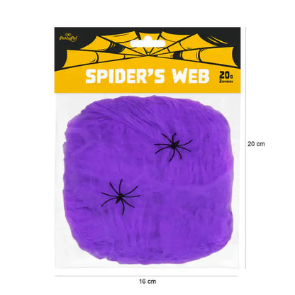 Decoración Halloween telaraña 20 g colores variados