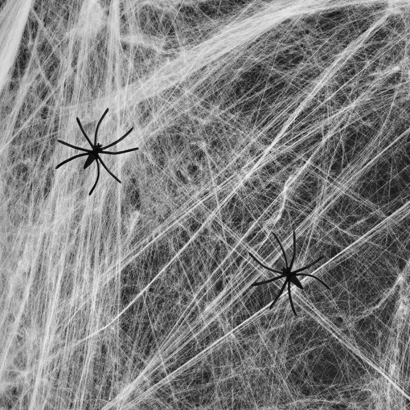 Telaraña artificial para fiestas de Halloween con arañas