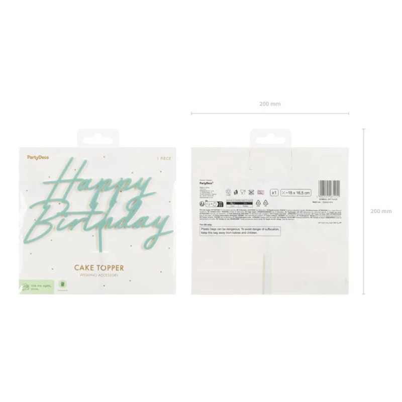 Topper reutilizable color verde 16,5 cm