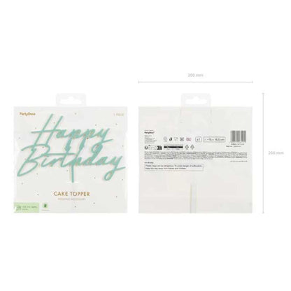 Topper reutilizable color verde 16,5 cm