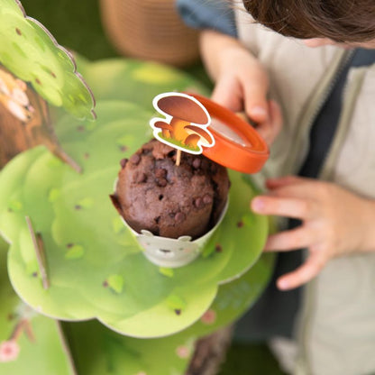 Toppers bosque con palillos de madera