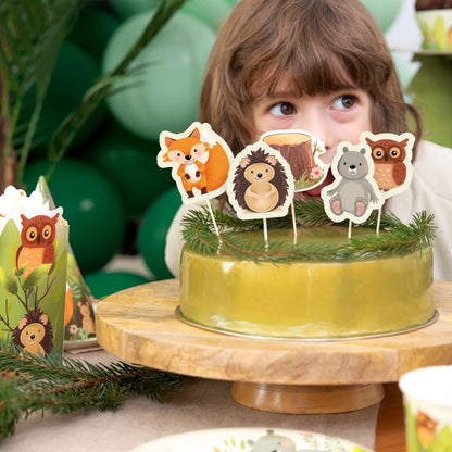 Decoración cupcakes animales del bosque