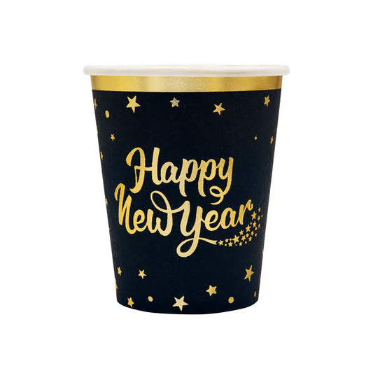 Vaso Happy New Year Negro