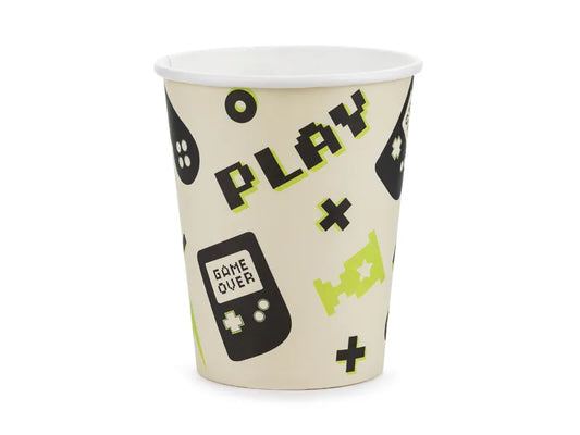 Vasos de Papel Gamer - 6 Piezas (220 ml)