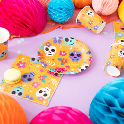 Pack de vasos de papel Día de los Muertos