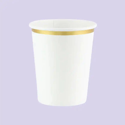 Vasos de Papel Blancos - Pack de 6 - Narosa Sweet Party Barcelona
