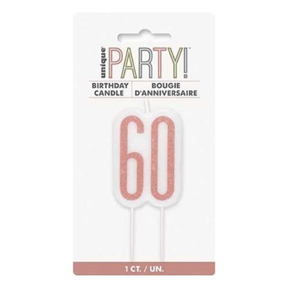 Vela elegante para tartas color Rose Gold cumpleaños