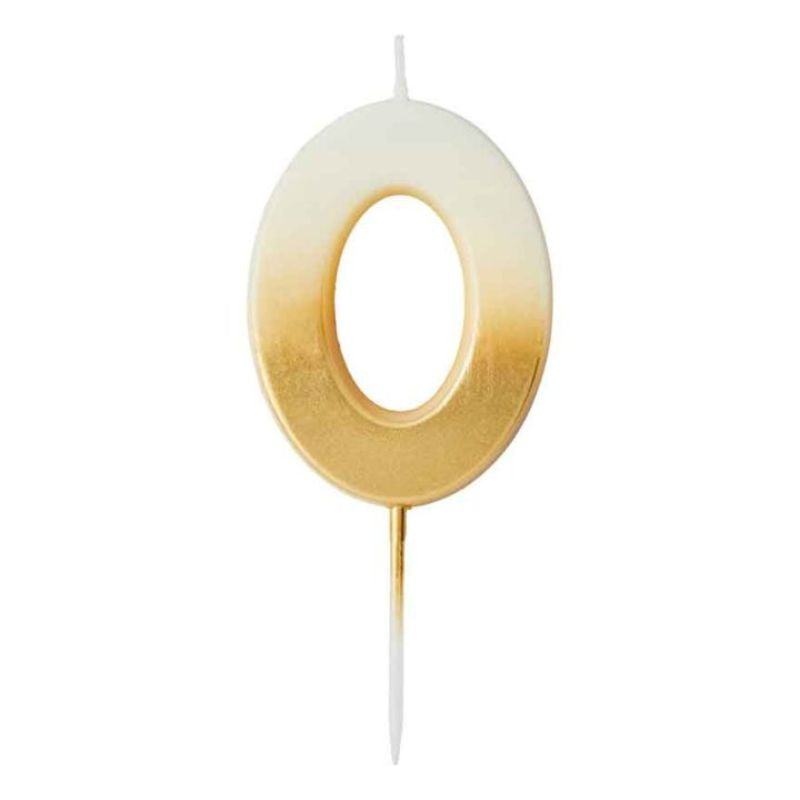 Gold Ombre Number Candle – 0 to 9