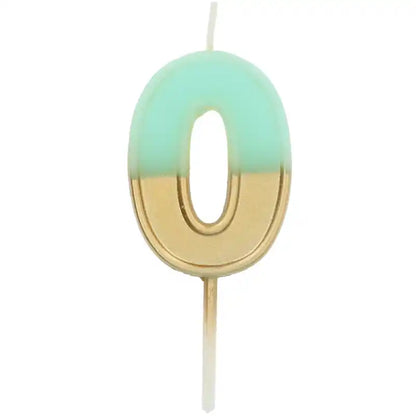 Vela Retro Número Azul/Turquesa – 5 cm (1 ud.) - Narosa Sweet Party Barcelona