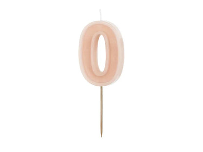 Vela de Cumpleaños Número 6cm. Rosa o Verde Oliva - Narosa Sweet Party Barcelona