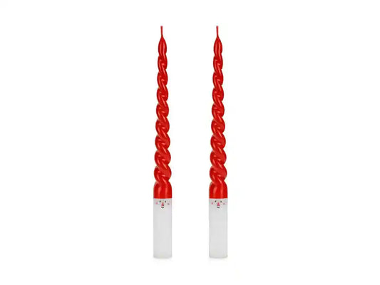 Santa Claus Taper Candles - 25cm (Set of 2)