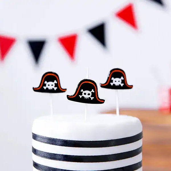 Velas Cumpleaños Fiesta Piratas Sombrero 2 cm — Pack 5 unidades - Narosa Sweet Party Barcelona