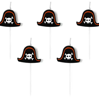 Velas Cumpleaños Fiesta Piratas Sombrero 2 cm — Pack 5 unidades - Narosa Sweet Party Barcelona