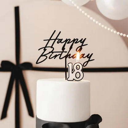 Velas de Cumpleaños Números 5,5 cm - Blanco y Negro