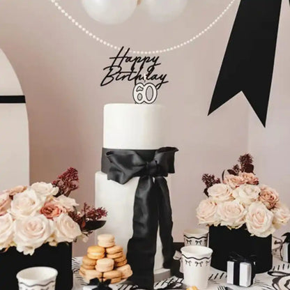 Velas de Cumpleaños Números 5,5 cm - Blanco y Negro - Narosa Sweet Party Barcelona