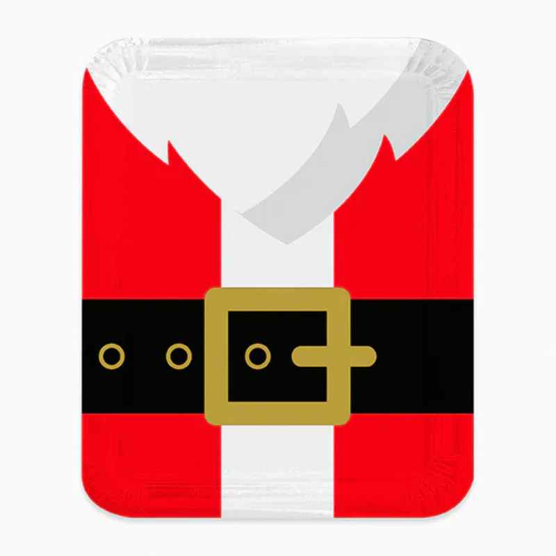 Bandeja Rectangular de Cartón Navidad Santa Claus 31 x 38 cm (1 ud) - NAROSA SWEET PARTY