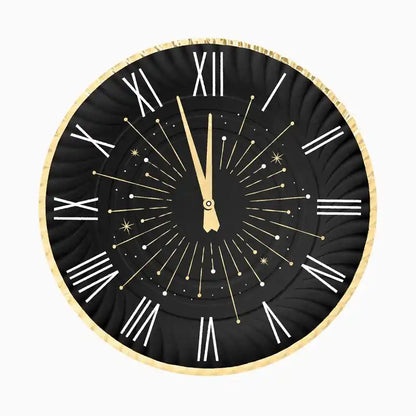 Bandeja Redonda Cartón Nochevieja Ø 30 cm Reloj - Narosa Sweet Party Barcelona