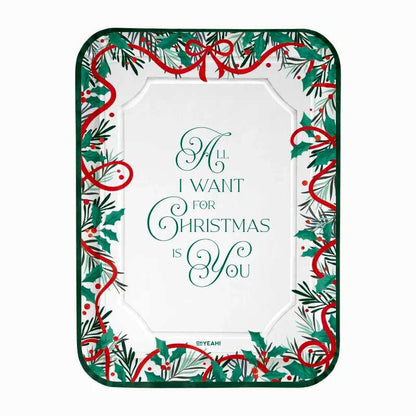 Bandejas Rectangulares de Cartón All I Want For Christmas 25 x 34 cm (2 uds) - NAROSA SWEET PARTY