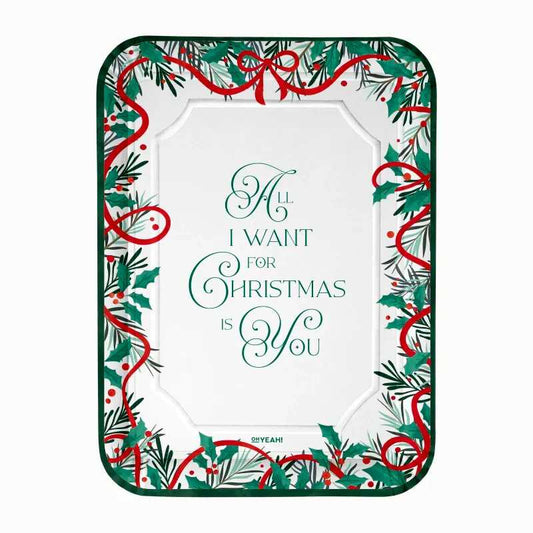 Bandejas Rectangulares de Cartón All I Want For Christmas 25 x 34 cm (2 uds) - NAROSA SWEET PARTY