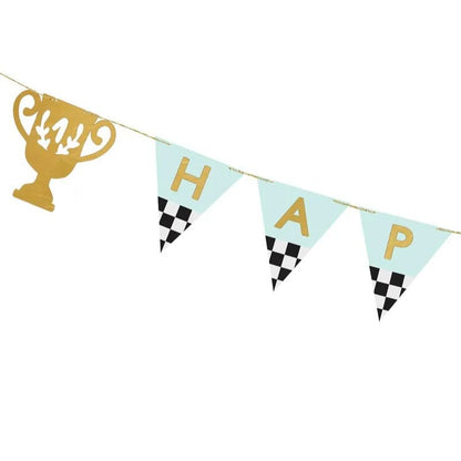 Banner Happy Birthday Trophy Cup, 2,5 m - NAROSA SWEET PARTY