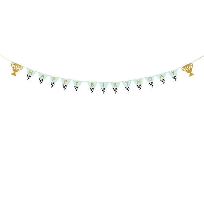 Banner Happy Birthday Trophy Cup, 2,5 m - NAROSA SWEET PARTY