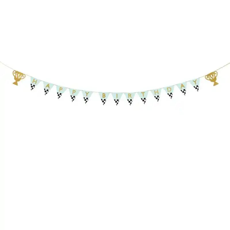 Banner Happy Birthday Trophy Cup, 2,5 m - Narosa Sweet Party Barcelona