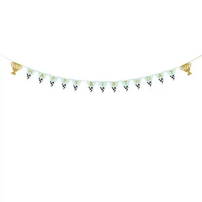 Banner Happy Birthday Trophy Cup, 2,5 m - Narosa Sweet Party Barcelona