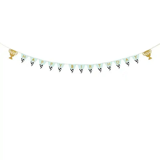 Banner Happy Birthday Trophy Cup, 2,5 m - Narosa Sweet Party Barcelona