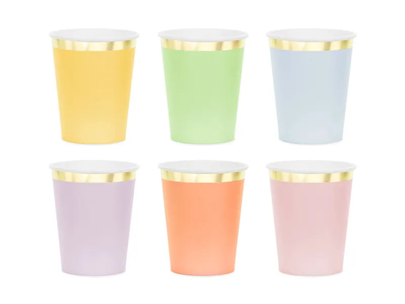 Vasos de Papel Colores Pastel