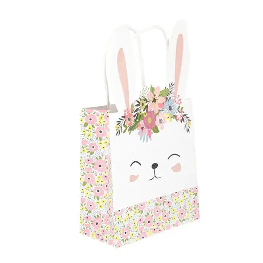 Bolsa de Regalo Conejito con Flores 22,5 cm - Narosa Sweet Party Barcelona