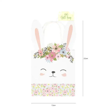 Bolsa de Regalo Conejito con Flores 22,5 cm - Narosa Sweet Party Barcelona