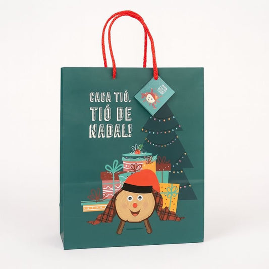 Bolsa Verde Caga Tió de Nadal - NAROSA SWEET PARTY