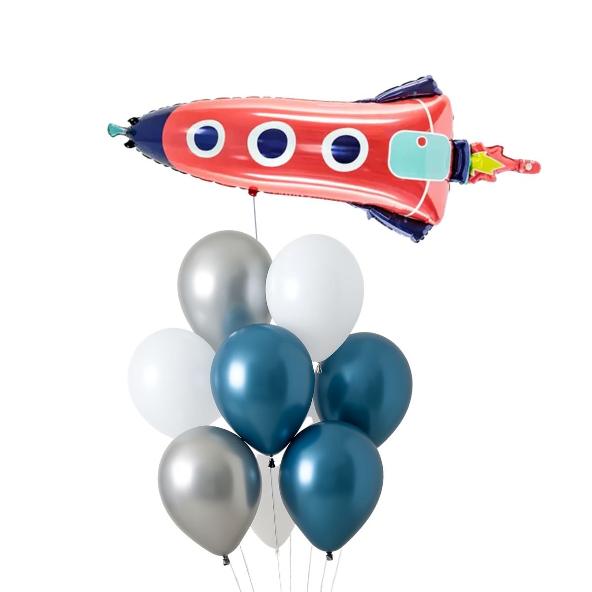 Bouquet de Globos con Helio Fiesta Espacial – Personalizable - NAROSA SWEET PARTY