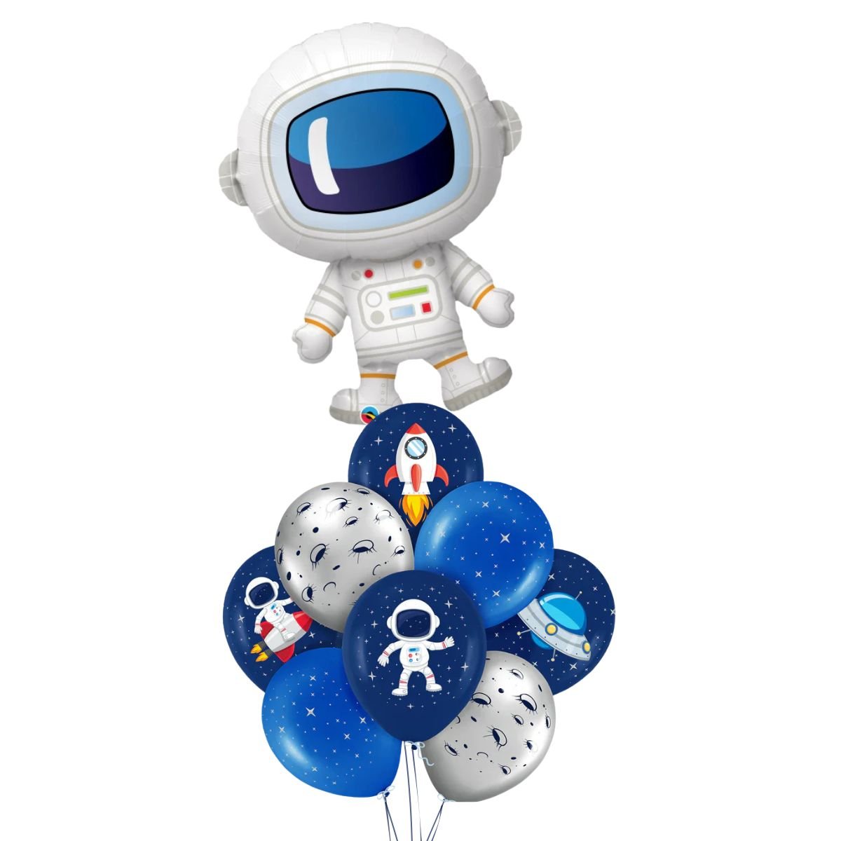 Bouquet de Globos con Helio Fiesta Espacial – Personalizable - NAROSA SWEET PARTY